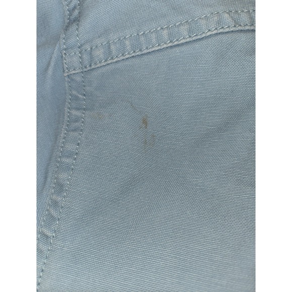 Vintage LL Bean Women's Chore Field Coat L Blue Canvas Barn Jacket Corduroy - Picture 15 of 16